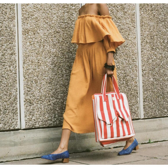 LF MARKEY mustard yellow off the shoulder midi dress sz 6 - Picture 1 of 9